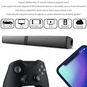 BS-36 20W Multi-Function 3D Stereo Surround Bluetooth Speaker Subwoofer Soundbar(Black)