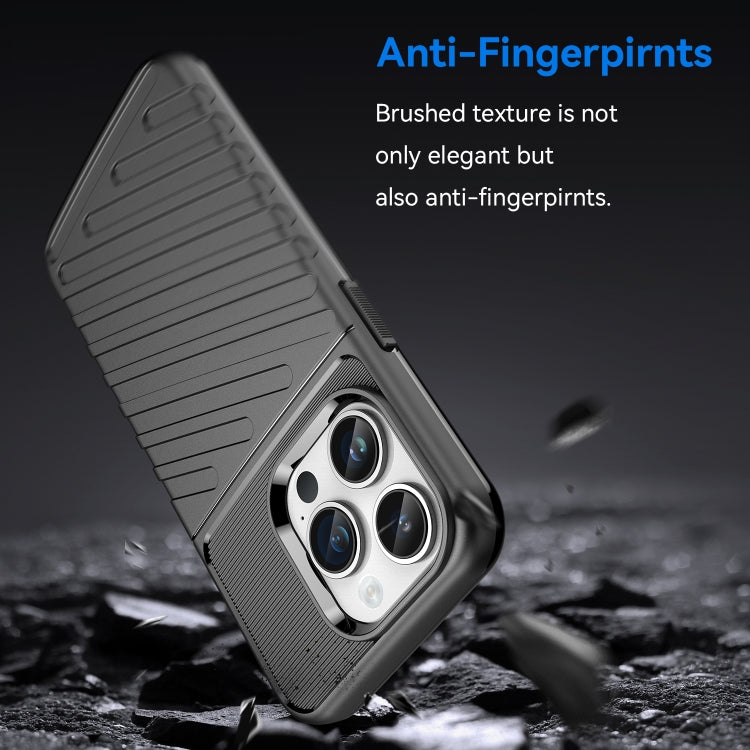 For iPhone 15 Pro Max Thunderbolt Shockproof TPU Phone Case(Black)
