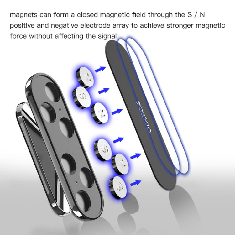 Yesido C82 Car 360 Degree Rotation Strong Magnetic Phone Holder(Black)