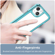 For iPhone 15 Plus Colorful Series Acrylic + TPU Phone Case(Transparent Blue)
