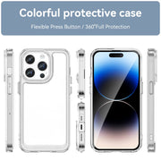 For iPhone 15 Pro Colorful Series Acrylic + TPU Phone Case(Transparent)