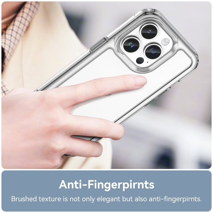 For iPhone 15 Pro Colorful Series Acrylic + TPU Phone Case(Transparent)