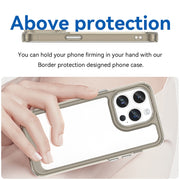 For iPhone 15 Pro Max Colorful Series Acrylic + TPU Phone Case(Transparent Grey)