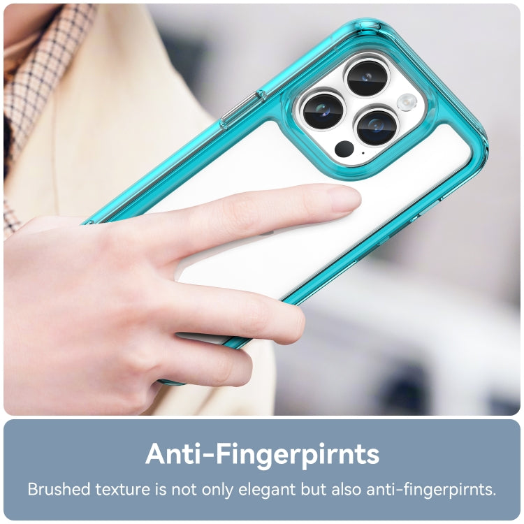 For iPhone 15 Pro Max Colorful Series Acrylic + TPU Phone Case(Transparent Blue)