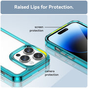 For iPhone 15 Pro Max Colorful Series Acrylic + TPU Phone Case(Transparent Blue)