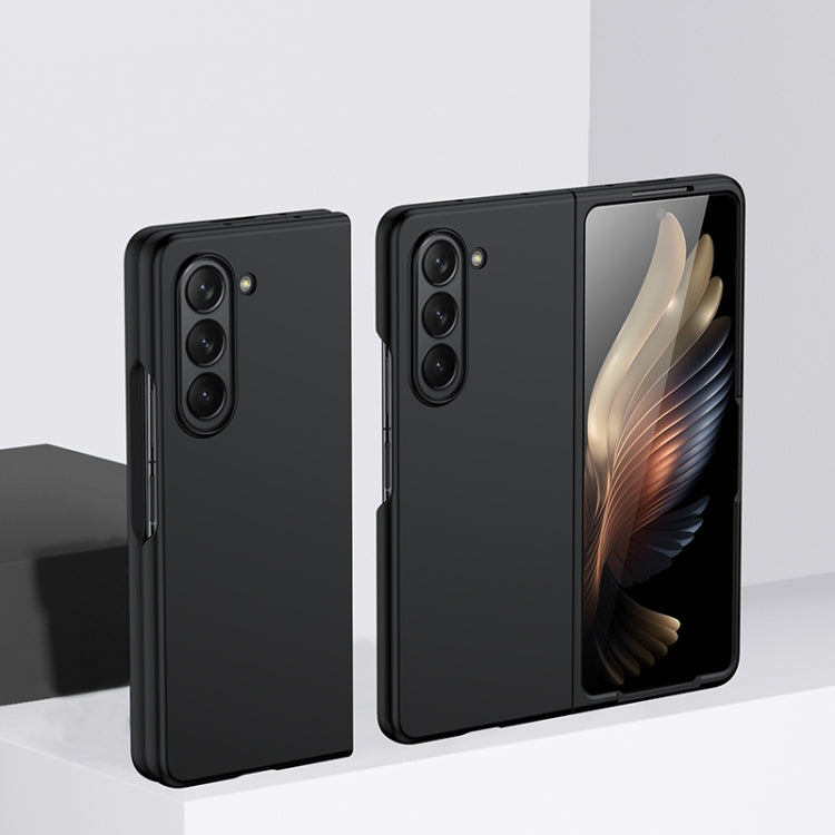 For Samsung Galaxy Z Fold5 Fuel Injection PC Skin Feel Phone Case(Black)