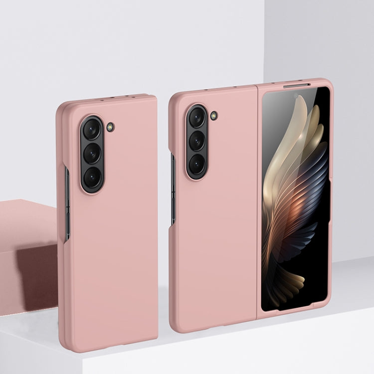 For Samsung Galaxy Z Fold5 Fuel Injection PC Skin Feel Phone Case(Pink)