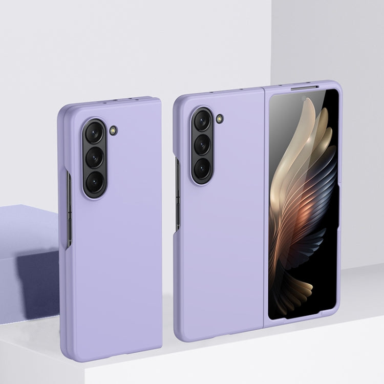 For Samsung Galaxy Z Fold5 Fuel Injection PC Skin Feel Phone Case(Purple)