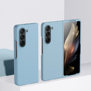 For Samsung Galaxy Z Fold5 Fuel Injection PC Skin Feel Phone Case(Sky Blue)