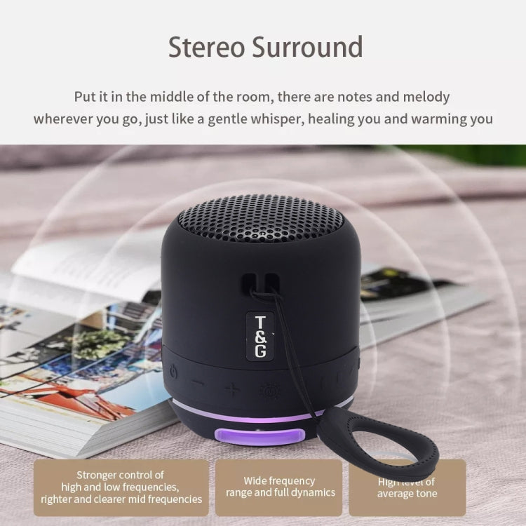 T&G TG294 TWS LED Mini Portable Wireless Stereo Sound Outdoor Speaker(Red)