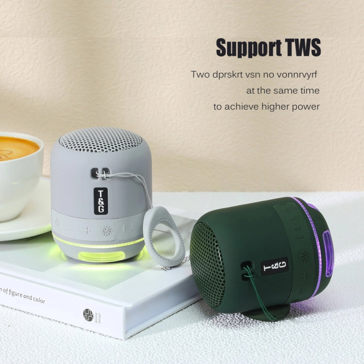 T&G TG294 TWS LED Mini Portable Wireless Stereo Sound Outdoor Speaker(Red)