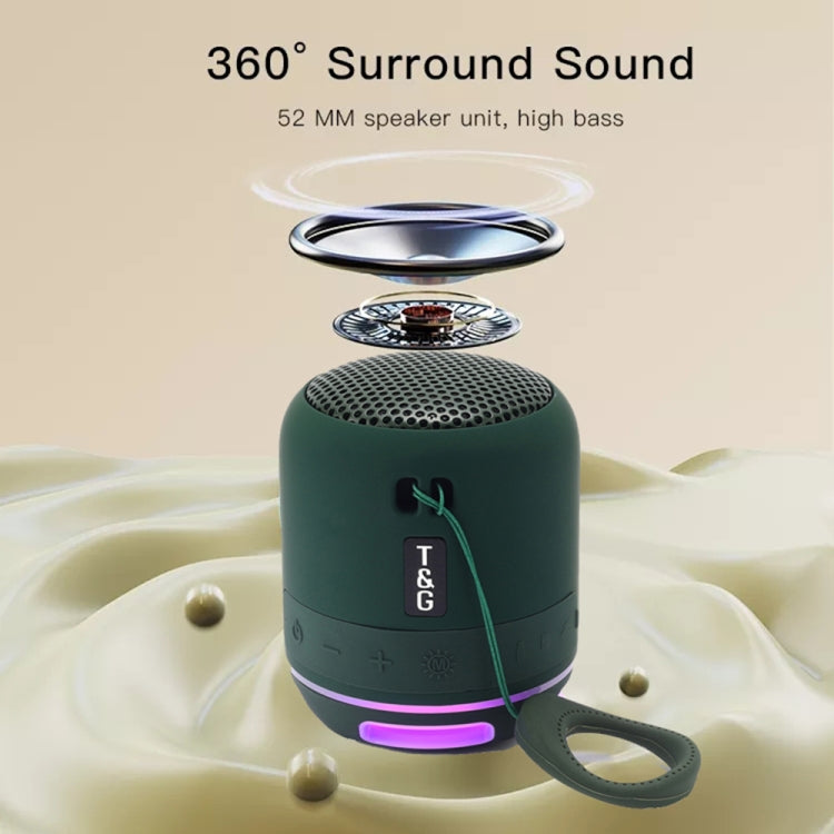 T&G TG294 TWS LED Mini Portable Wireless Stereo Sound Outdoor Speaker(Grey)