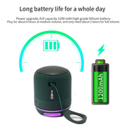 T&G TG294 TWS LED Mini Portable Wireless Stereo Sound Outdoor Speaker(Dark Green)
