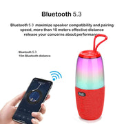 T&G TG644 5W High Power RGB Light Portable Bluetooth Speaker(Dark Green)