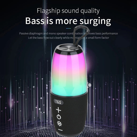T&G TG644 5W High Power RGB Light Portable Bluetooth Speaker(Red)