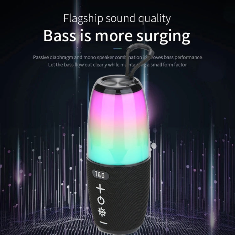 T&G TG644 5W High Power RGB Light Portable Bluetooth Speaker(Blue)