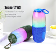T&G TG644 5W High Power RGB Light Portable Bluetooth Speaker(Dark Green)