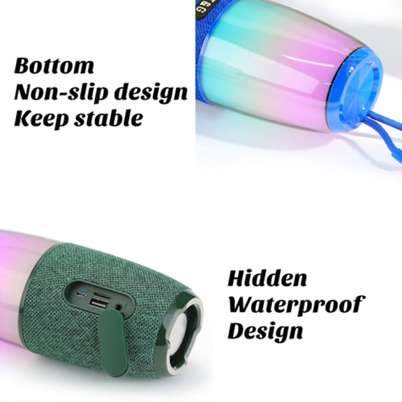 T&G TG644 5W High Power RGB Light Portable Bluetooth Speaker(Dark Green)