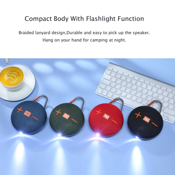 T&G TG648 TWS Outdoor Mini Portable Wireless Bluetooth Speaker with LED Light(Red)