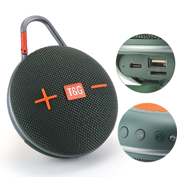 T&G TG648 TWS Outdoor Mini Portable Wireless Bluetooth Speaker with LED Light(Red)