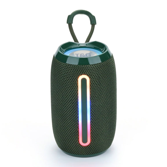 T&G TG653 TWS LED Mini Portable Wireless Stereo Sound Outdoor Speaker(Dark Green)
