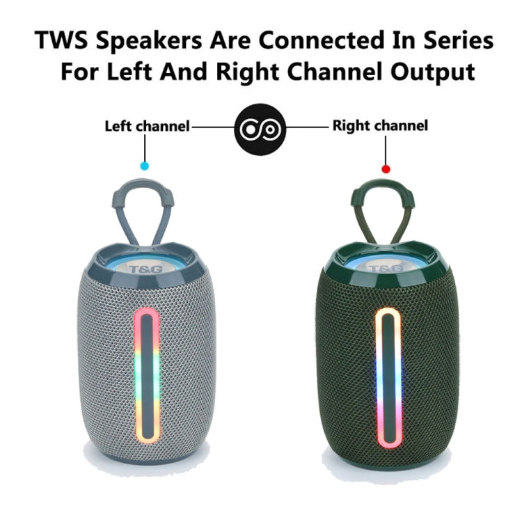 T&G TG653 TWS LED Mini Portable Wireless Stereo Sound Outdoor Speaker(Red)