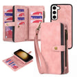For Samsung Galaxy S23 5G Zipper Wallet Magnetic Detachable Leather Phone Case(Pink) - free shipping - PMC TechLife - Order now!