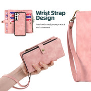 For Samsung Galaxy S20+ Zipper Wallet Detachable MagSafe Leather Phone Case(Pink)