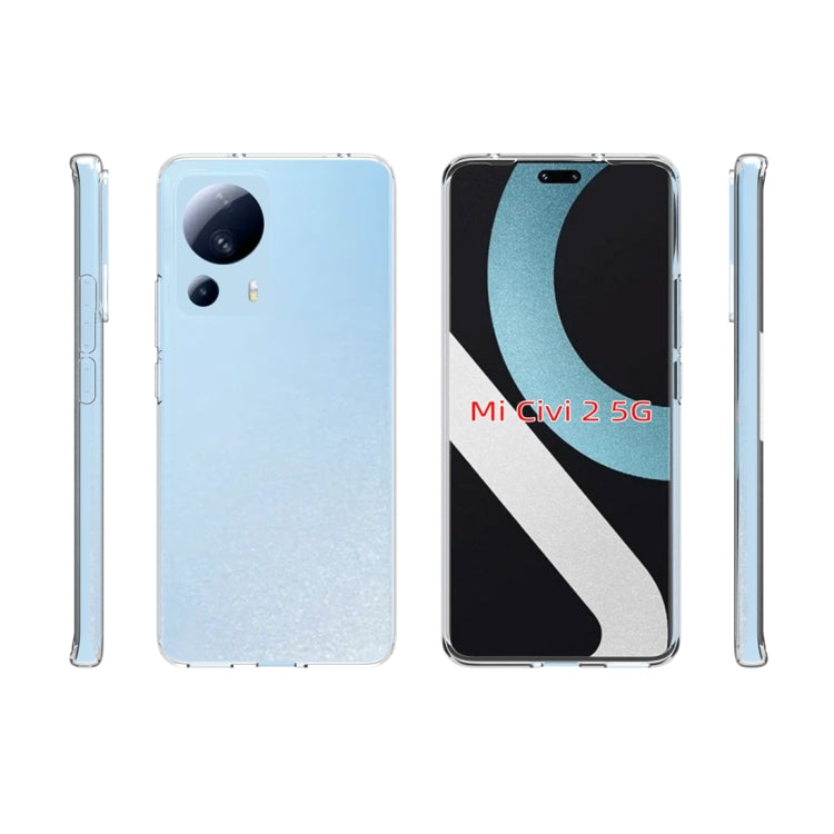 For Xiaomi 13 Lite 5G / Civi 2 5G Water-resistant Texture TPU Phone Case(Transparent)