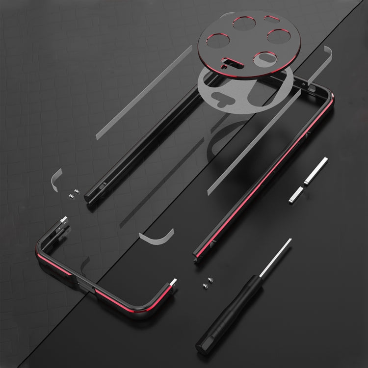 For Xiaomi 13 Ultra LK Aurora Metal Phone Frame with Lens Cover(Black Red)