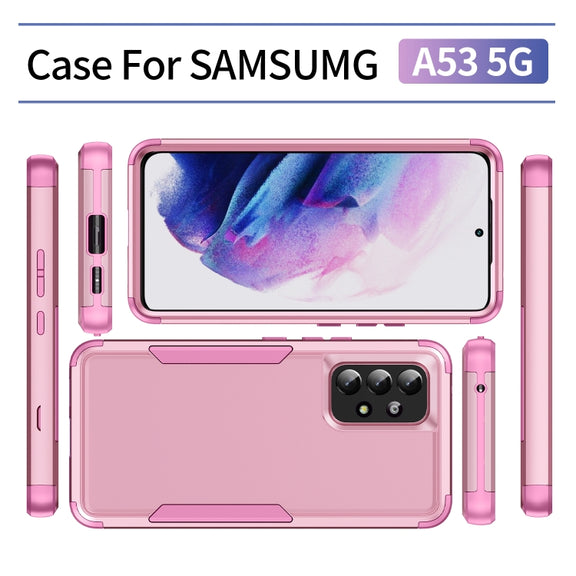 For Samsung Galaxy A53 5G TPU + PC Shockproof Protective Phone Case(Pink)