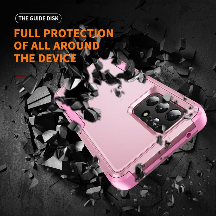 For Samsung Galaxy A53 5G TPU + PC Shockproof Protective Phone Case(Pink)