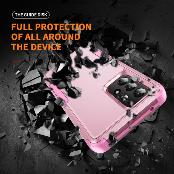 For Samsung Galaxy A53 5G TPU + PC Shockproof Protective Phone Case(Pink)