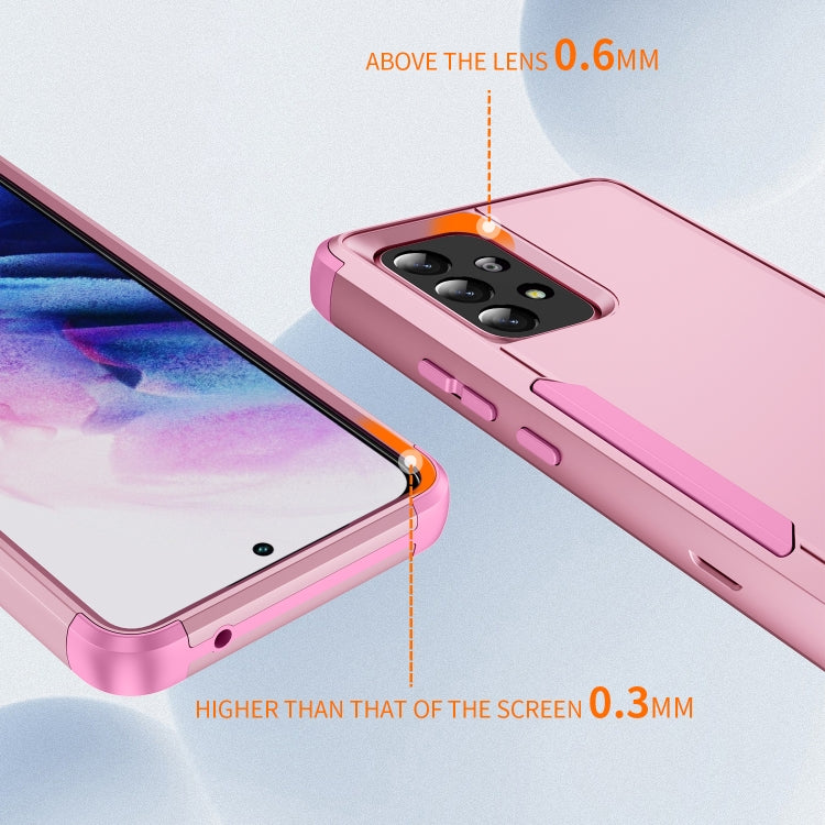 For Samsung Galaxy A53 5G TPU + PC Shockproof Protective Phone Case(Pink)