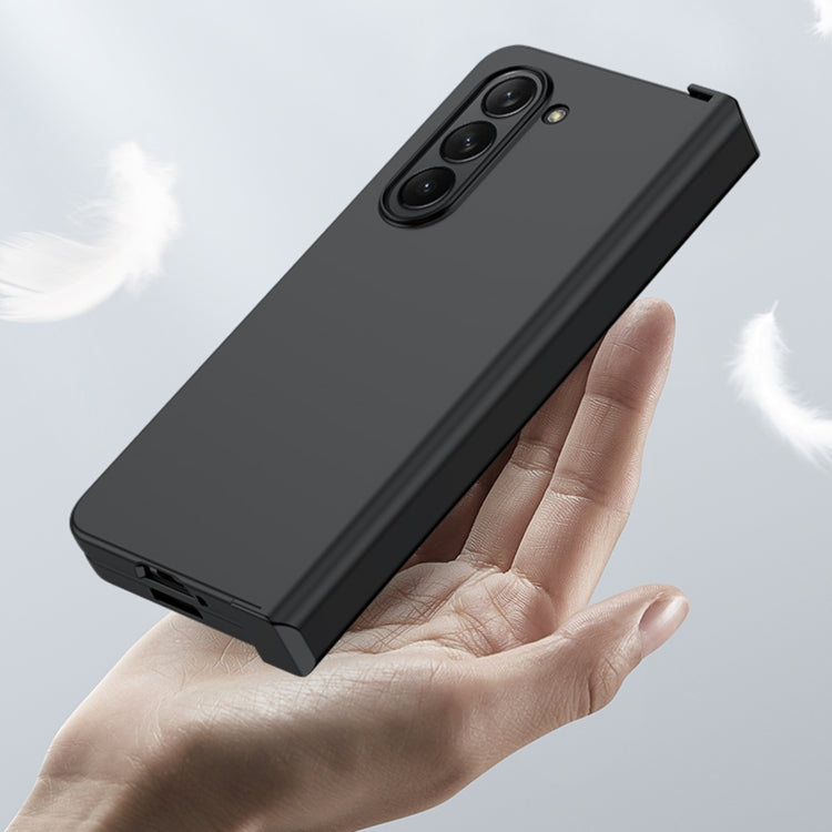 For Samsung Galaxy Z Fold5 Skin Feel PC Phone Case with Hinge(Black)
