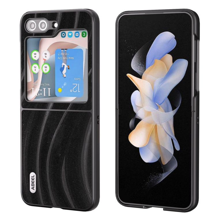 For Samsung Galaxy Z Flip5 ABEEL Galactic Pattern Protective Phone Case(Black)