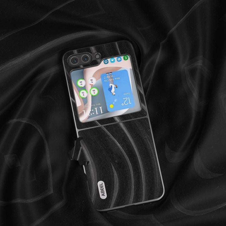 For Samsung Galaxy Z Flip5 ABEEL Galactic Pattern Protective Phone Case(Black)