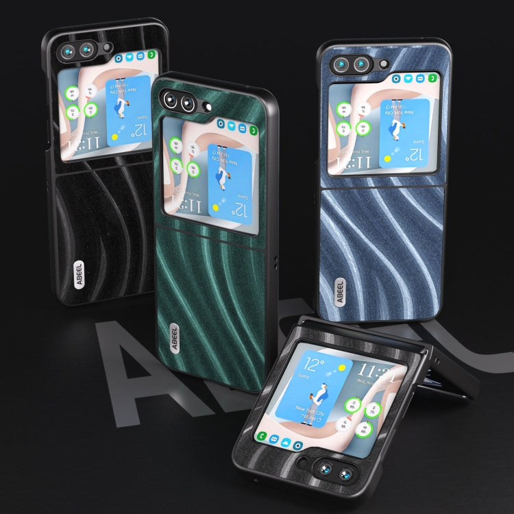 For Samsung Galaxy Z Flip5 ABEEL Galactic Pattern Protective Phone Case(Black)