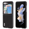 For Samsung Galaxy Z Flip5 ABEEL Genuine Leather Litchi Texture Phone Case(Black) - free shipping - PMC TechLife - Order now!