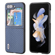 For Samsung Galaxy Z Flip5 ABEEL Carbon Fiber Texture Protective Phone Case(Light Blue) - free shipping - PMC TechLife - Order now!