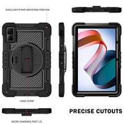 For Xiaomi Redmi Pad 10.61 360 Degree Rotation PC Contrast Silicone Tablet Case(Black)