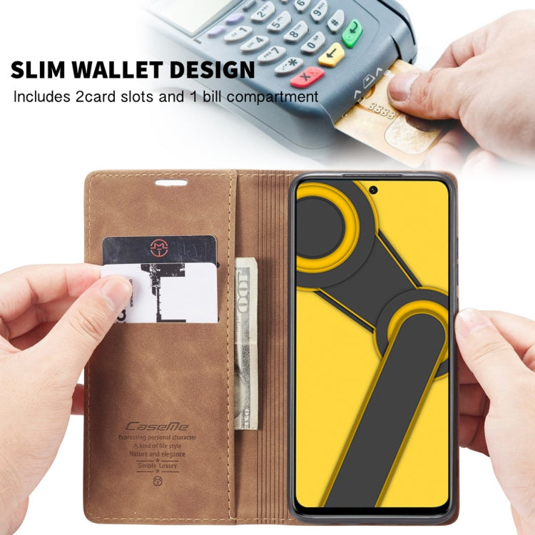 For Xiaomi Redmi Note 9 Pro/Note 9 Pro Max/Note 9s CaseMe 013 Multifunctional Horizontal Flip Leather Case, with Card Slot & Holder & Wallet(Brown)