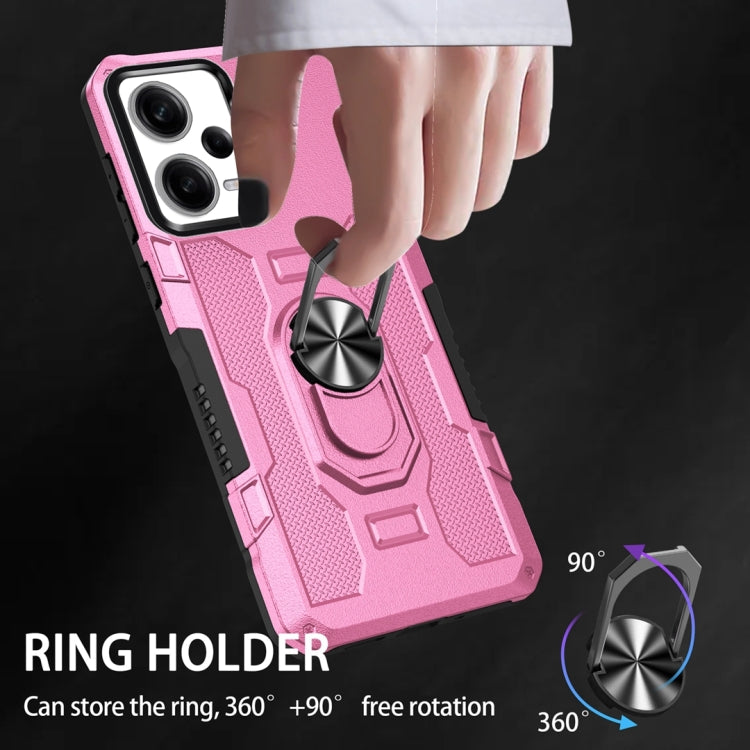 For Xiaomi Redmi Note 12 Pro 5G Global / Poco X5 Pro Ring Holder Armor Hybrid Phone Case(Pink)