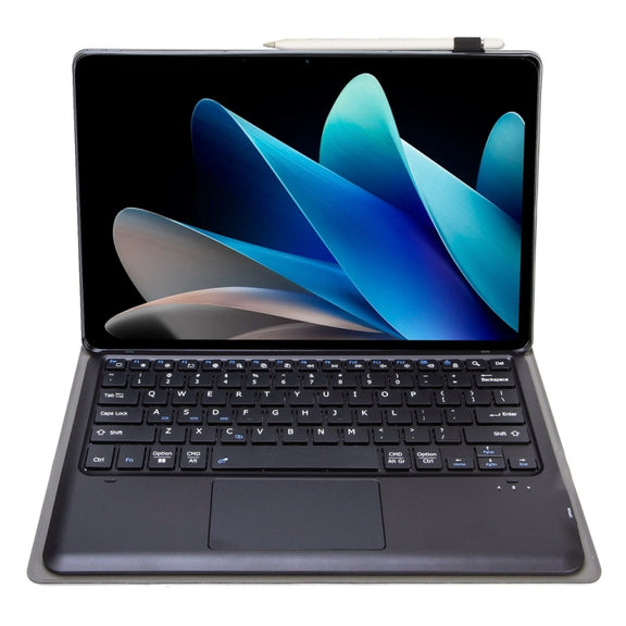 For vivo Pad 2 12.1 inch AV12-A Ultra-thin Split Bluetooth Keyboard Leather Tablet Case with Touchpad(Black)