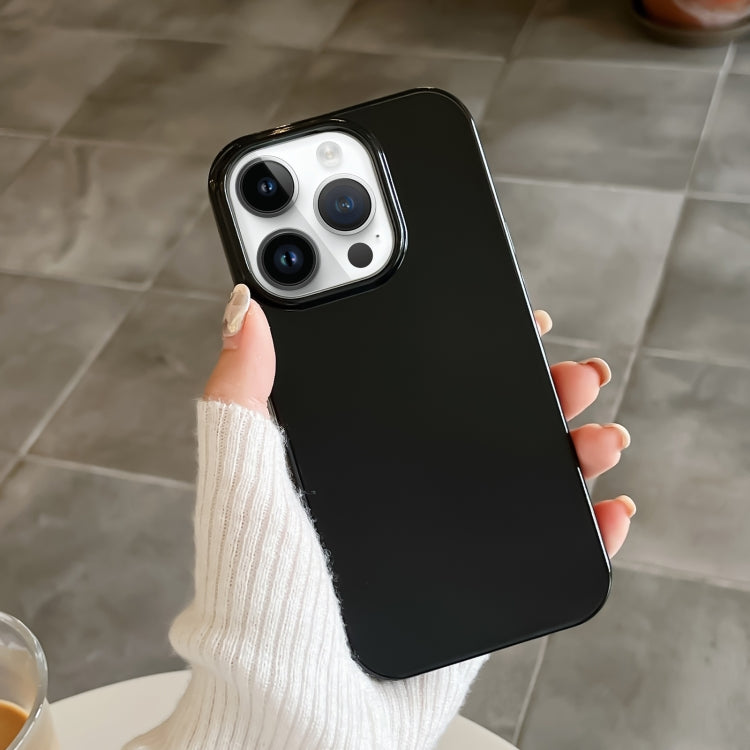 For iPhone 14 Pro Max Shockproof Solid Color TPU Phone Case(Black)