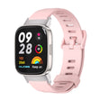 For Redmi Watch 3 Mijobs Flat Hole Breathable TPU Watch Band(Pink+Silver) - Watch Bands by MIJOBS | Online Shopping South Africa | PMC TechLife | Buy Now Pay Later Mobicred