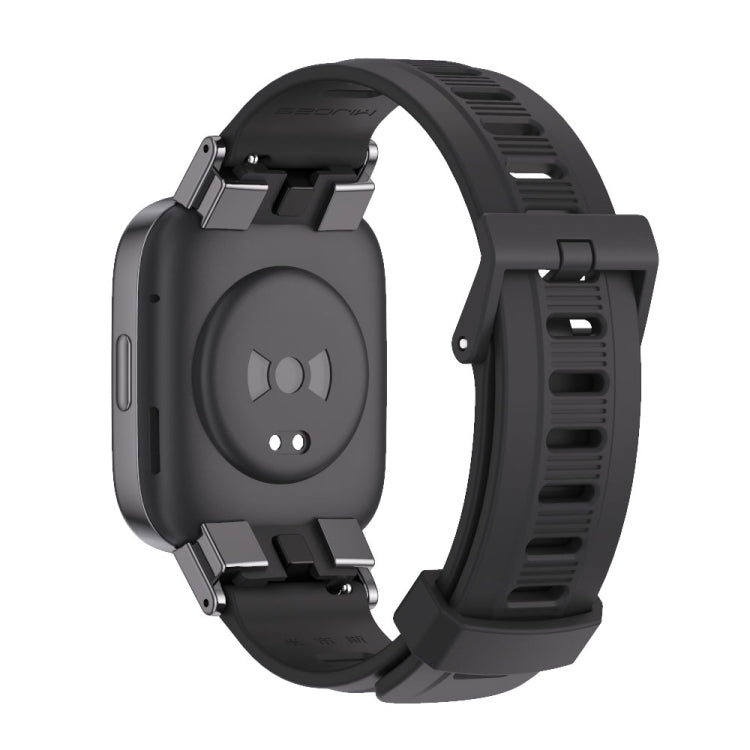 For Redmi Watch 3 Mijobs Flat Hole Breathable TPU Watch Band(Black)