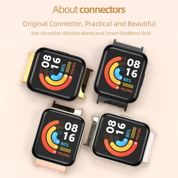 For Redmi Watch 3 Mijobs Square Hole Breathable TPU Watch Band(Black Grey)