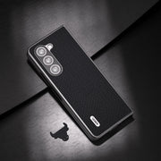 For Samsung Galaxy Z Fold5 ABEEL Genuine Leather Luxury Series Phone Case(Black)