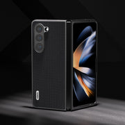 For Samsung Galaxy Z Fold5 ABEEL Genuine Leather Luxury Series Phone Case(Black)